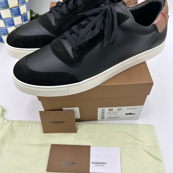 Men's Burberry robin classic check low top sneakers size 46 made in Italy - Picture 8 of 9